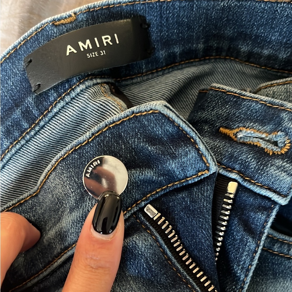 AMIRI Blue Straight Leg Jeans